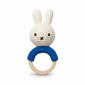 Hochet miffy crochet bleu foncé