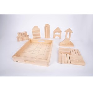 Blocs en bois géants naturel