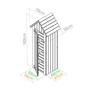 Armoire de jardin bois opale - 0,3 m²