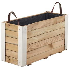 Bac à fleurs en bois bambou m