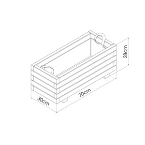 Bac à fleurs en bois m bardane