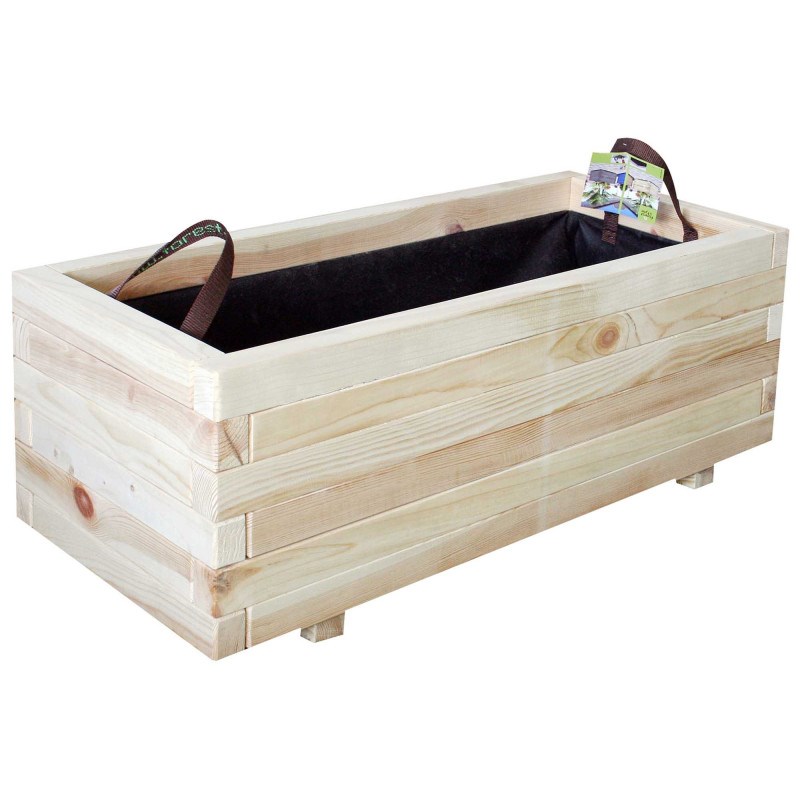 Bac à fleurs en bois bardane