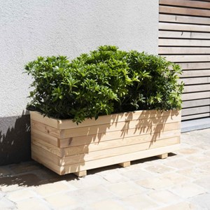 Bac à fleurs en bois bardane