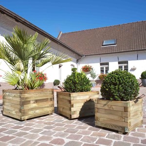 Bac à fleurs carré 50 x 50 x 38 cm