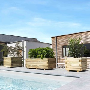 Bac à fleurs carré 50 x 50 x 38 cm