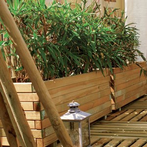 Bac à fleurs en bois 110 x 50 x 38 cm