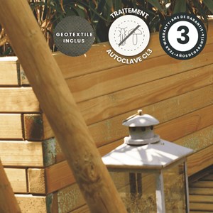 Bac à fleurs en bois 110 x 50 x 38 cm