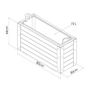 Bac à fleurs en bois lasuré bambou s