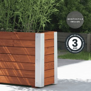 Bac à fleurs en bois lasuré bambou m