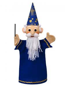 Marionnette magicien bleu