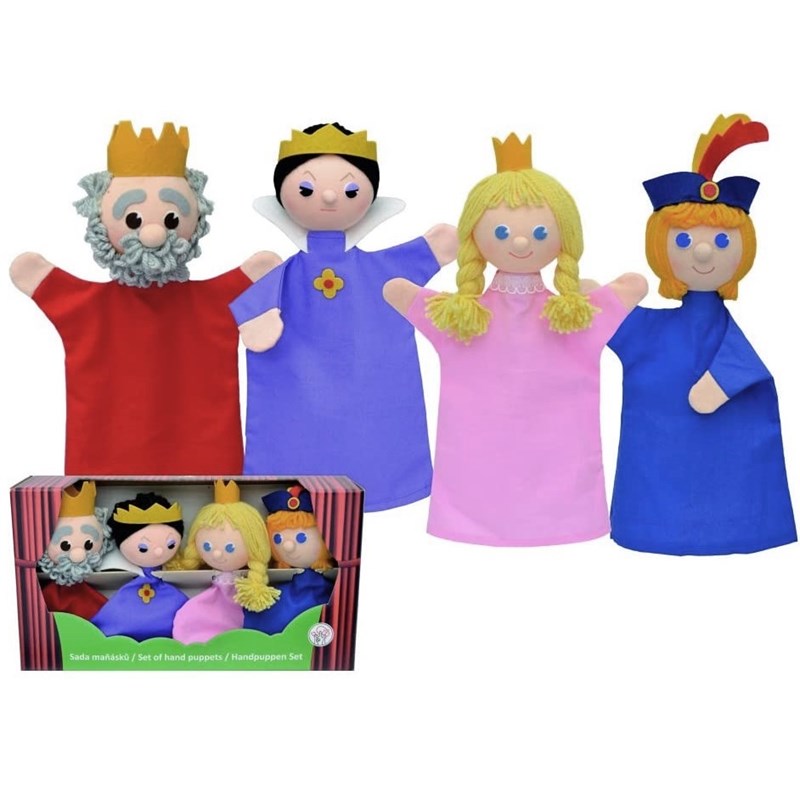 Set 4 marionnettes famille royale
