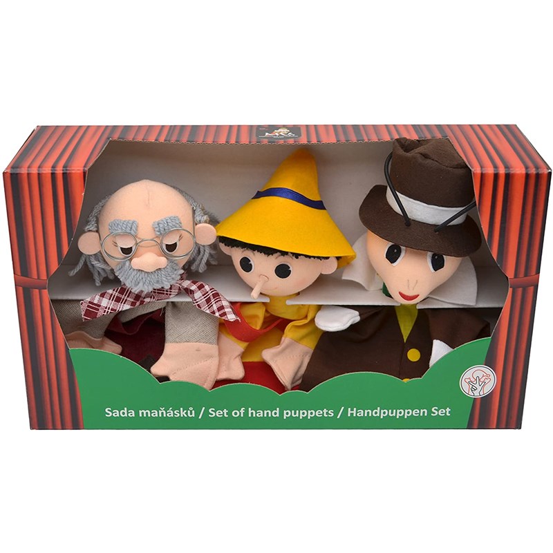 Set 3 marionnettes pinocchio