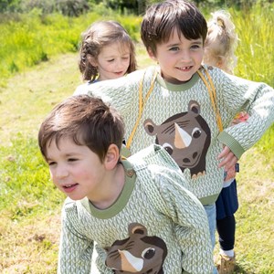 Pull tricot enfant rhinocéros