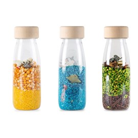 3 bouteilles sensorielles nature
