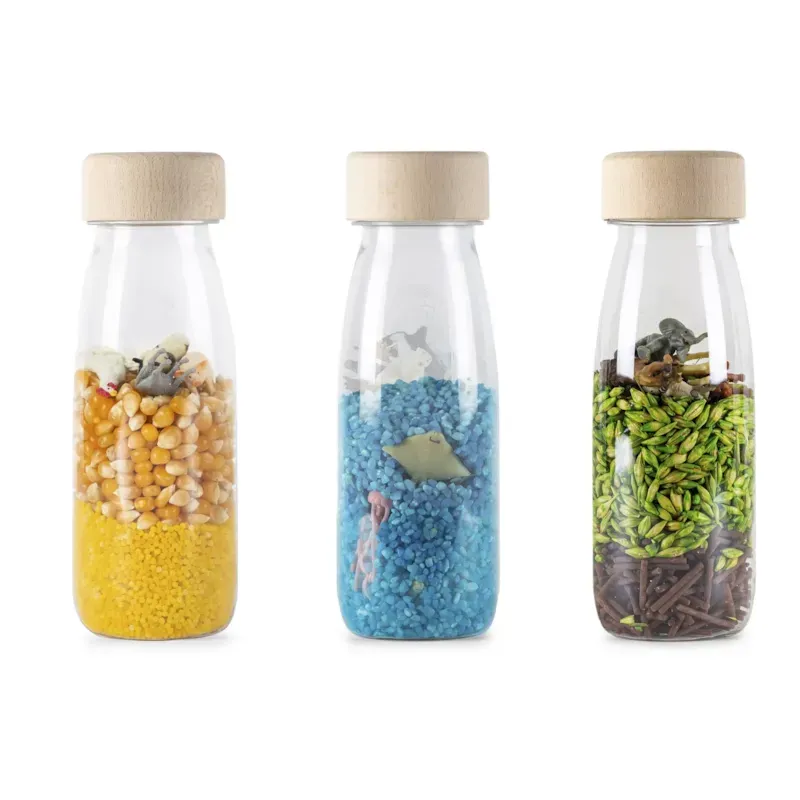 3 bouteilles sensorielles nature (Petit Boum) - Couverture