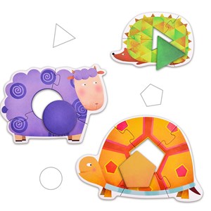 Mon 1er puzzle animaux géométriques