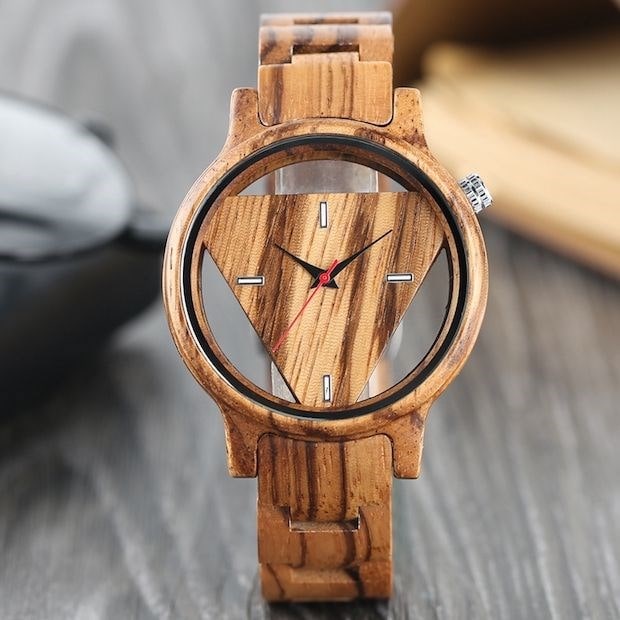 Montre bois best sale et pierre