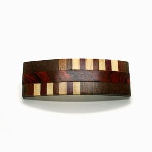 Barrettes marqueterie  en bois