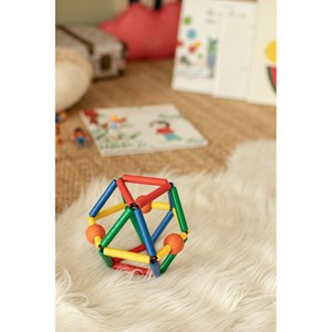 Hochet en bois grabber multicolore