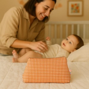 Trousse de toilette en coton bio vichy