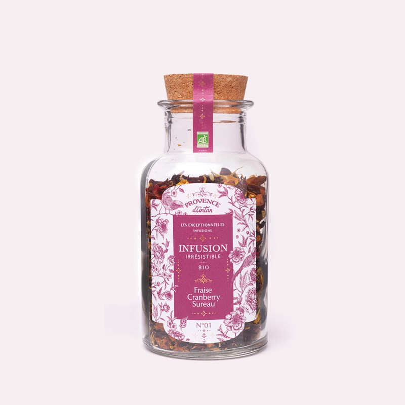 Infusion irrésistible fraise cranberry sureau bio* - 70g