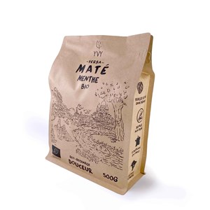 Maté menthe bio - eco recharge 500g
