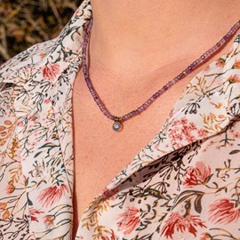 Collier lumia en pierres d'améthyste