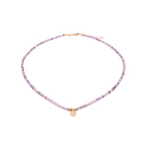 Collier lumia en pierres d'améthyste