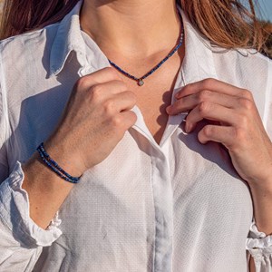 Collier lumia en pierres lapis-lazuli
