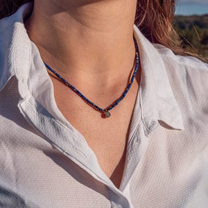 Collier lumia en pierres lapis-lazuli