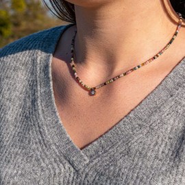 Collier lumia en pierres de tourmaline