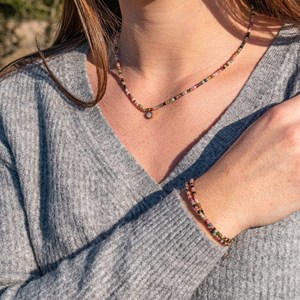 Collier lumia en pierres de tourmaline