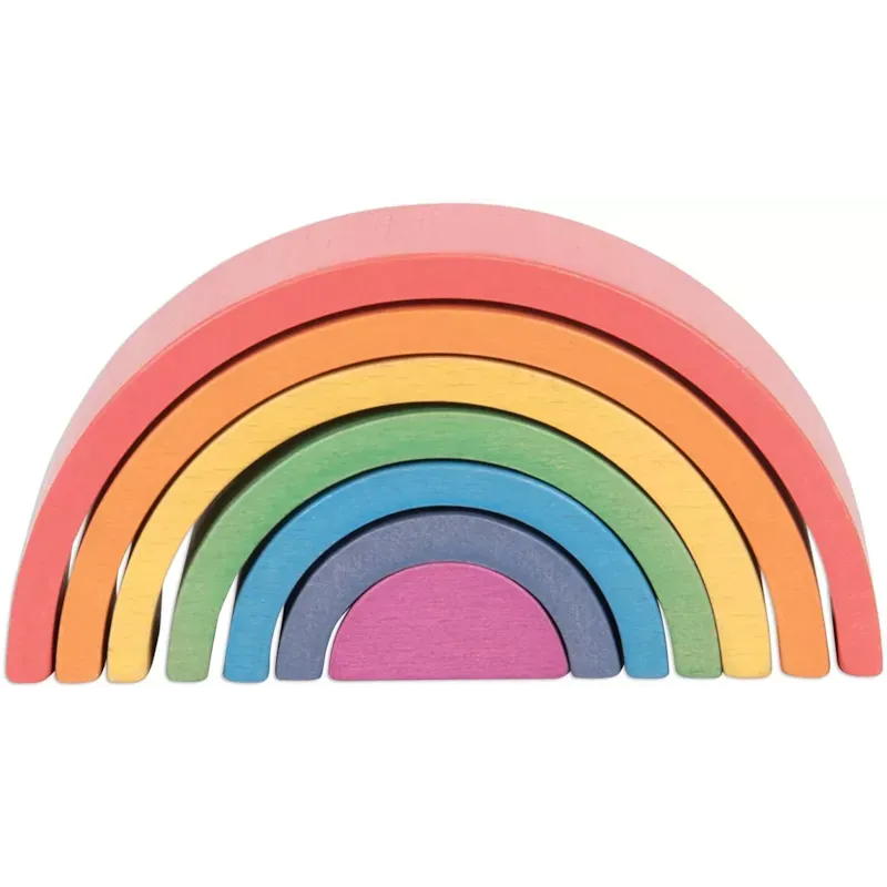 Petit arc-en-ciel en bois (Tickit) - Couverture