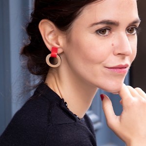 Boucles d'oreilles lollipos rouge