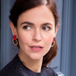 Boucles d'oreilles lollipos rouge