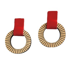 Boucles d'oreilles lollipos rouge