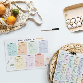 Organisateur repas - menus de la semaine