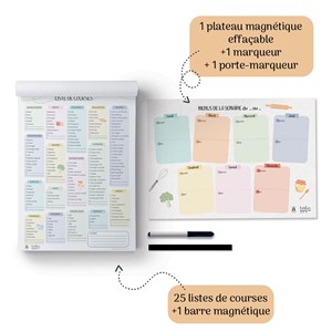 Organisateur repas – planificateur de menus pour manger équilibré sans stress