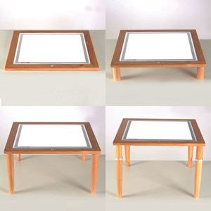 Table lumineuse en bois