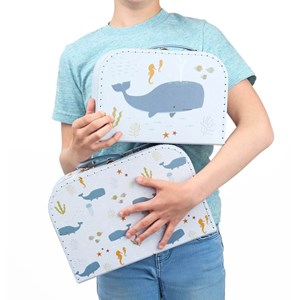 Lot de 2 valisettes - baleine -
