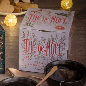 Cube de noel thé bio pain d'épices