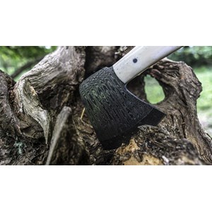 Mini-hachette lame en damas acier