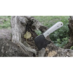 Mini-hachette lame en damas acier