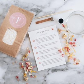 Kit diy bougie fleurie lavandes et delph