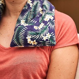 Bouillotte tour de cou tropical noir