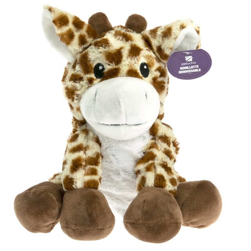 Peluche bouillotte déhoussable girafe