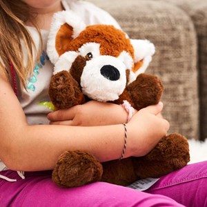 Peluche bouillotte panda roux