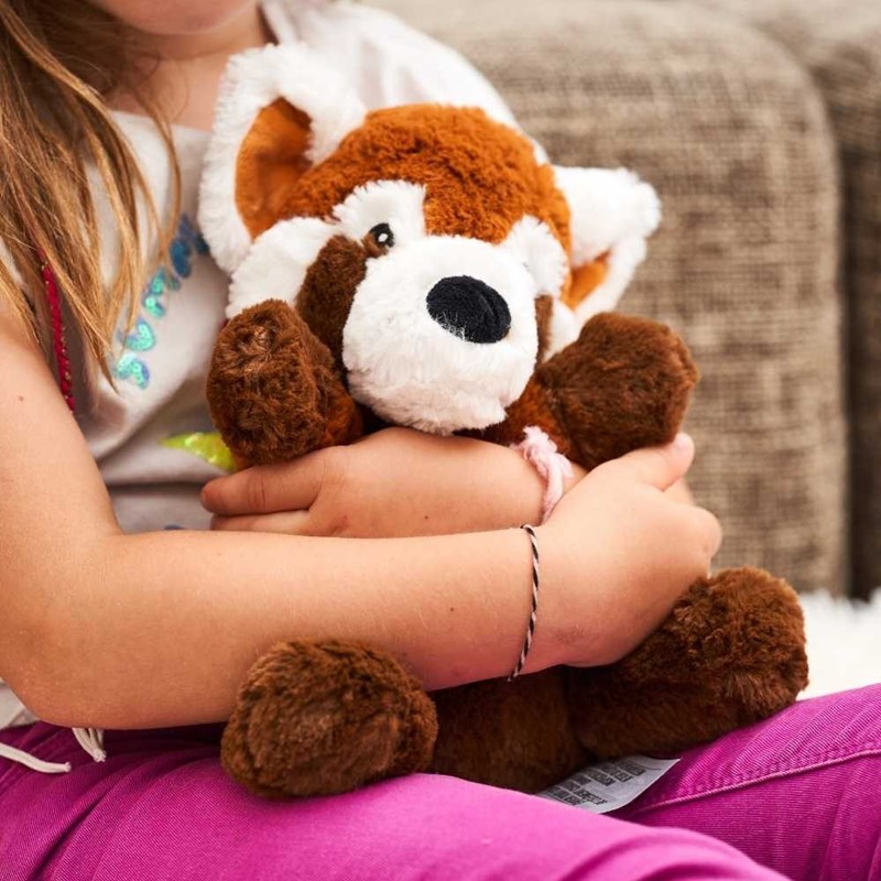 Peluche bouillotte panda roux