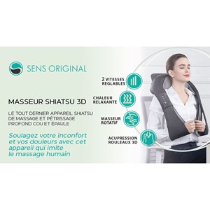Masseur shiatsu chauffant nuque / épaule