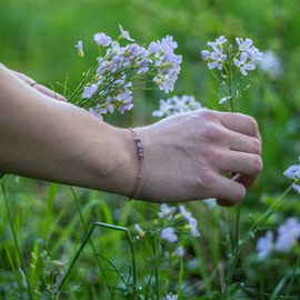 Bracelet piana en pierres améthyste